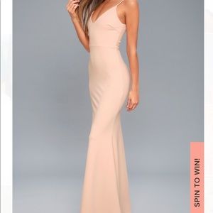 Lulus Blush Bridesmaid Dress - Size MED